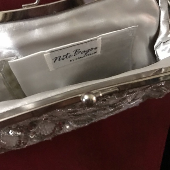 Sequin Sparkly Evening Bag Barely Used Clutch - Picture 4 of 4